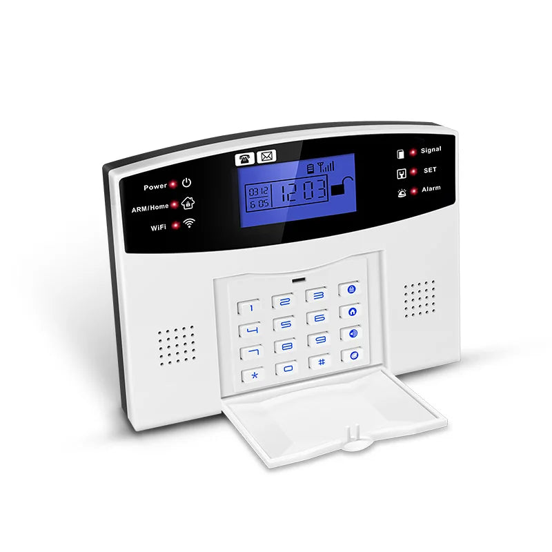 Dispositifs domotiques intelligents : kit d'alarme GSM 2,4 GHz compatible Wi-Fi 2,4 GHz avec application Tuya pour la sécurité de votre domicile.