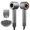 Sèche-cheveux sans balais double tension haute vitesse avec support, brosse lissante multifonction pour une utilisation en extérieur, sèche-cheveux OEM basse consommation.