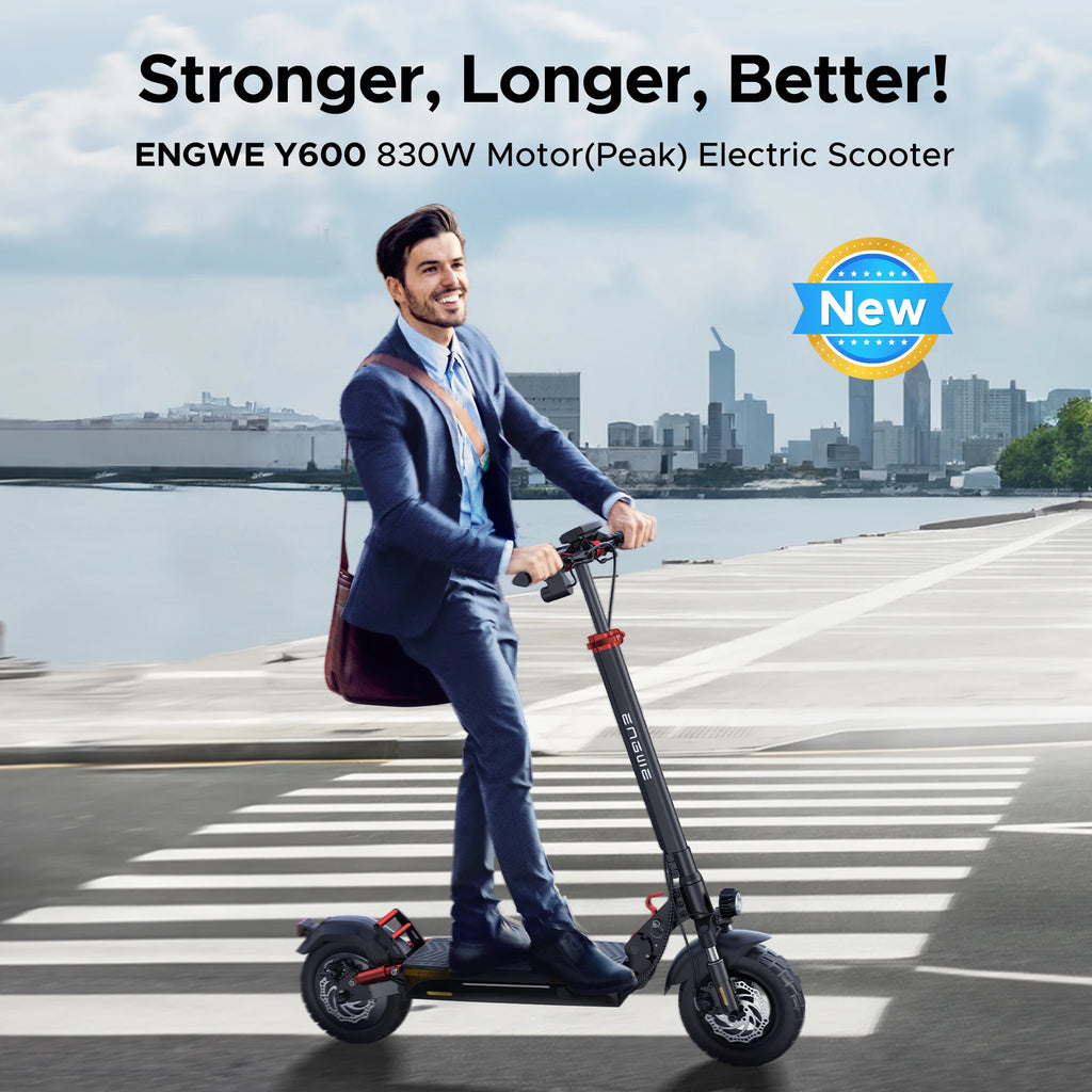 Trottinette électrique pliable et légère Y600, 500 W, 18 Ah, longue autonomie, étanche, suspension intégrale, livraison directe UE