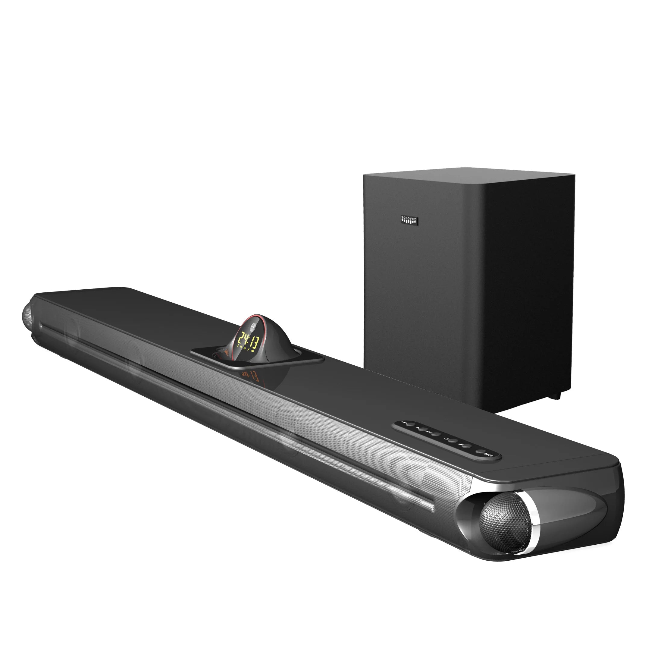 Barre de son 2.1 Socovez – 60W, Caisson de Basses, HDMI/BT/Optique & Télécommande