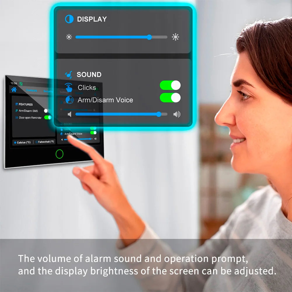 Système d'alarme antivol sans fil KERUI G74 WiFi 4G FSK Tuya Smart avec écran tactile IPS de 7 pouces