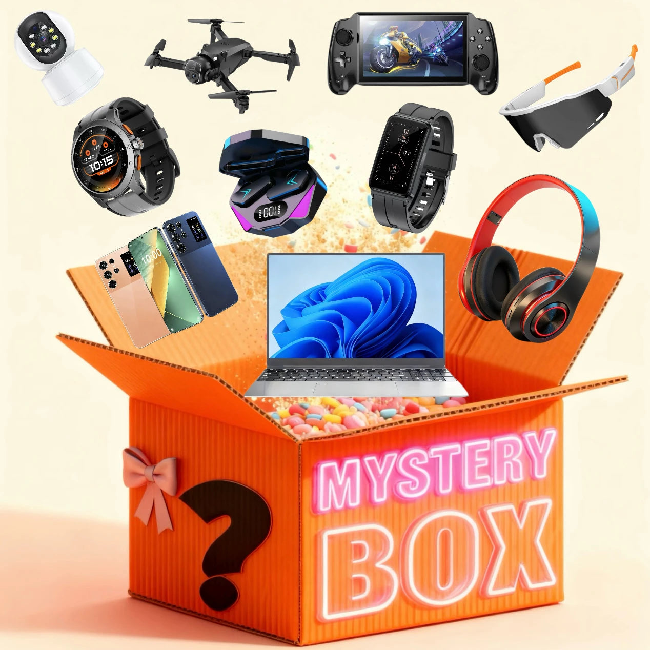 Box Mystère Électronique Lucky 3C – Montre, Téléphone, Cadeau Surprise 100%
