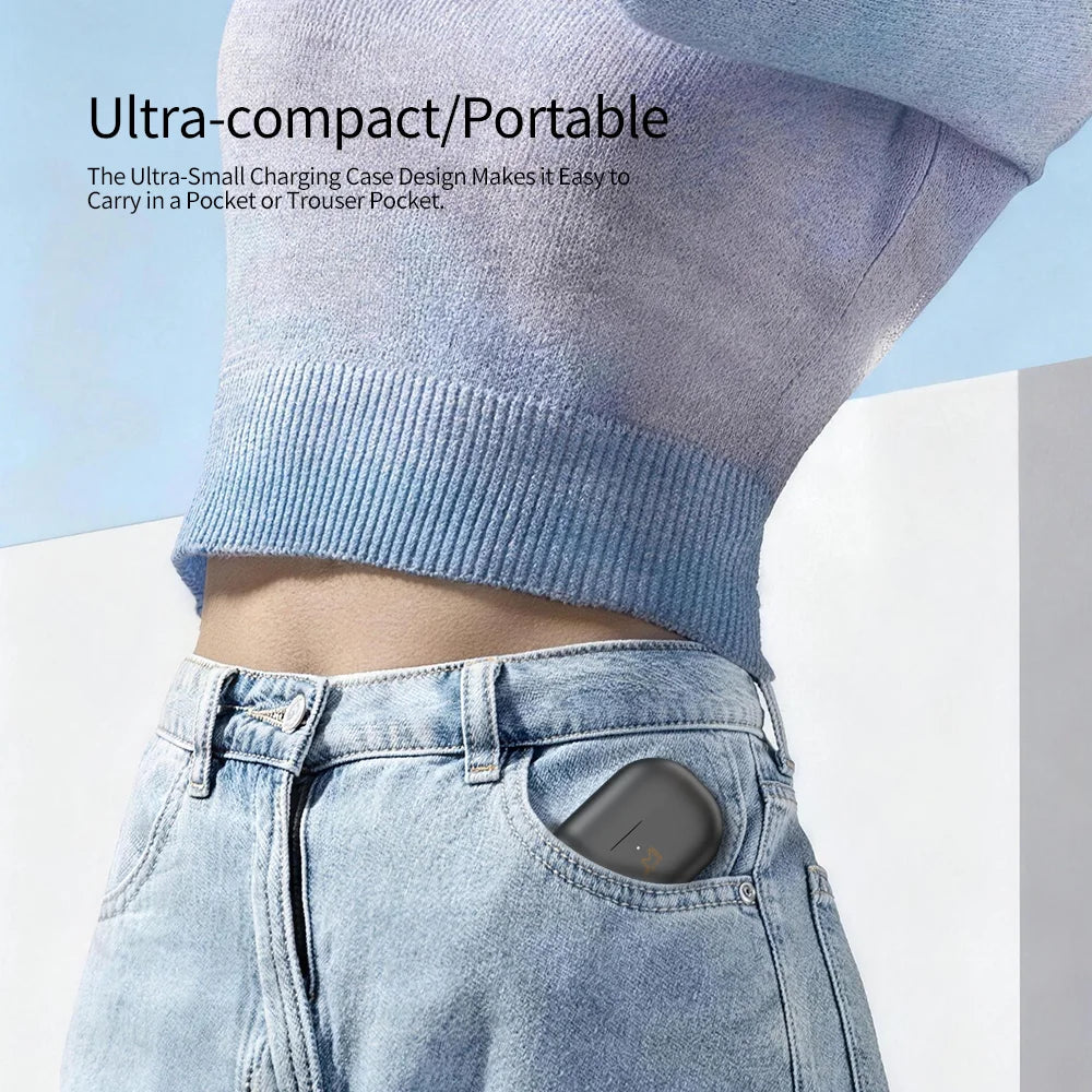 Écouteurs TWS Bean MISHUAI – ANC+ENC, HiFi, Bluetooth 6.0, LDAC & IPX4