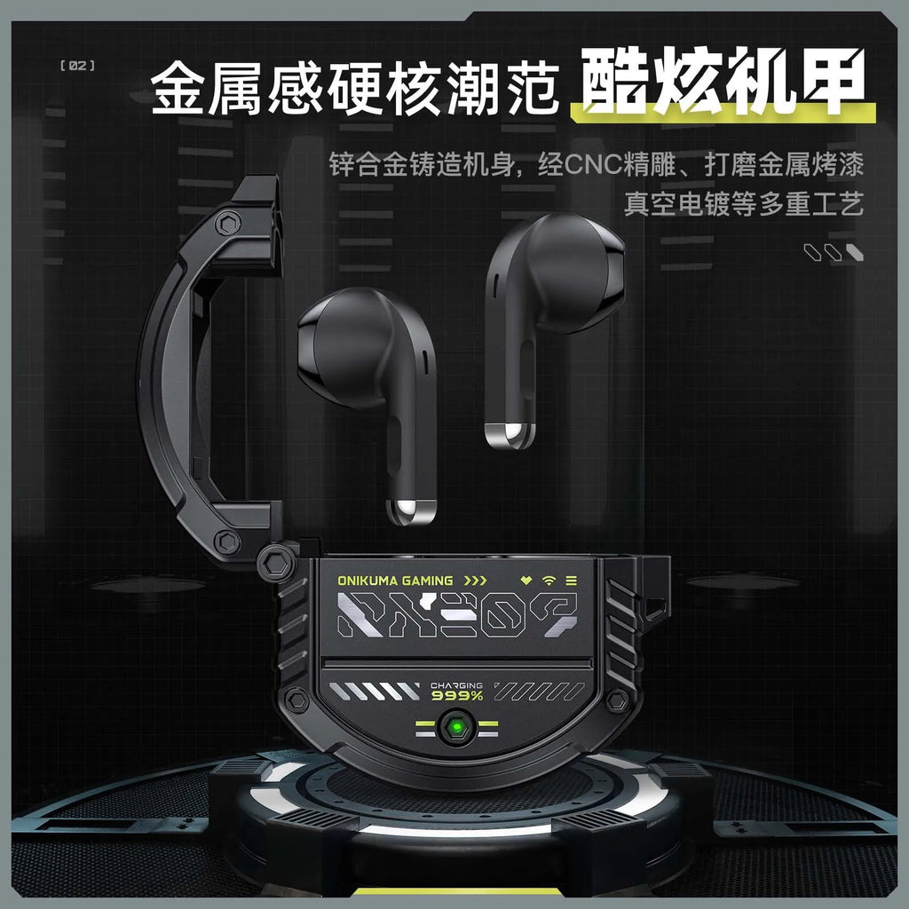 Écouteurs Gaming ONIKUMA T309 – Alliage Aluminium, Bluetooth, Faible Latence & Réduction Bruit