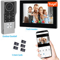 KW07 Tuya 1080P Moniteur tactile 7/10 pouces Déverrouillage par empreinte numérique Interphone vidéo Système de sécurité pour villa et maison