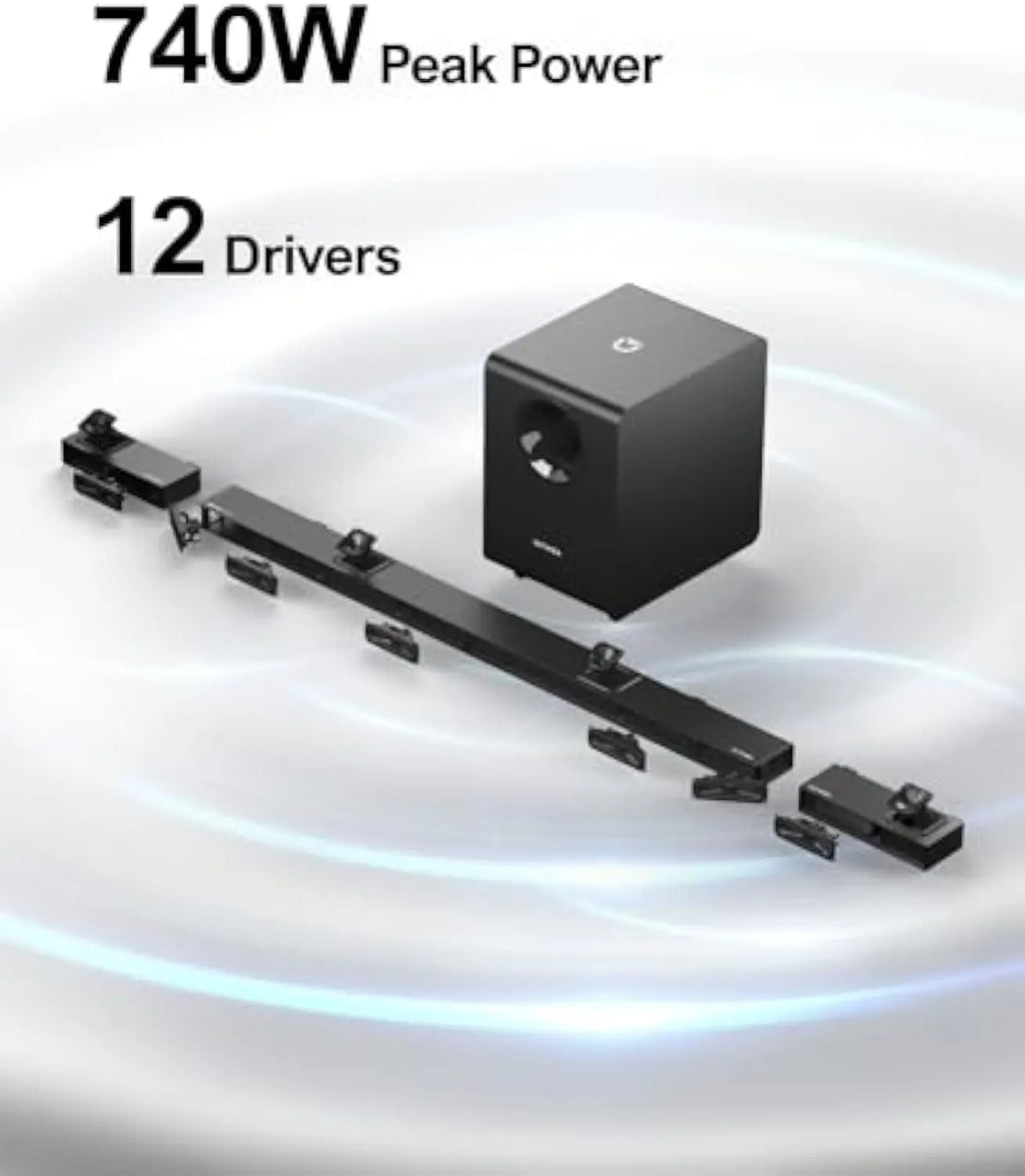 Barre de son ULTIMEA Nova S90 – Dolby Atmos 7.1.4, 12 HP & Caissons Sans Fil