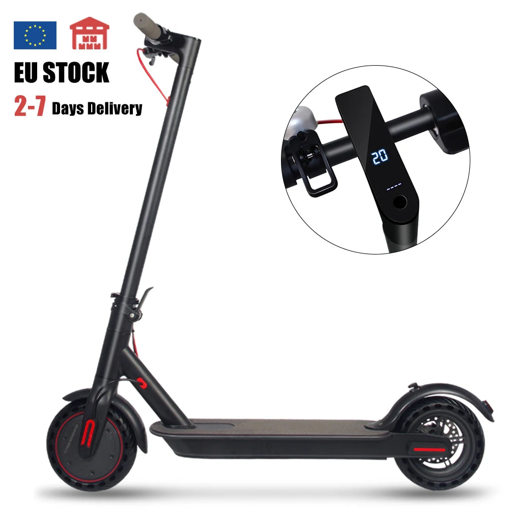 Trottinette électrique CEMOTO CEM-ES05 pliable 250 W, batterie 36 V 10,4 Ah, étanche IPX5, autonomie 30-35 km