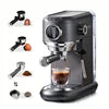 Machine à expresso électrique CAFELFFE MK-601F 4 en 1 en acier inoxydable avec mousseur à lait, pression 20 bars, compatible avec les dosettes /D*/ESE