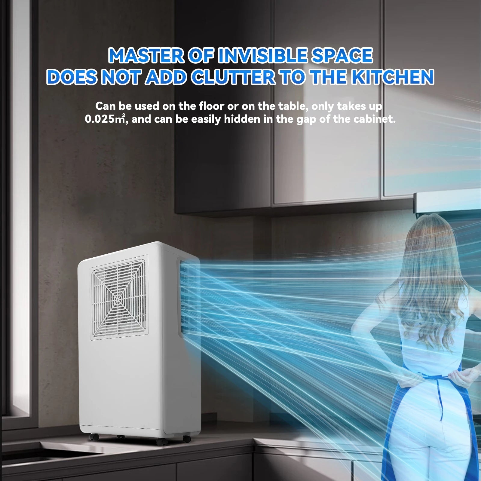 Climatiseur mobile Creatorally PCX5R-18MA, 1800 BTU, déshumidification 15 L/j, 220 V, 38-44 dB