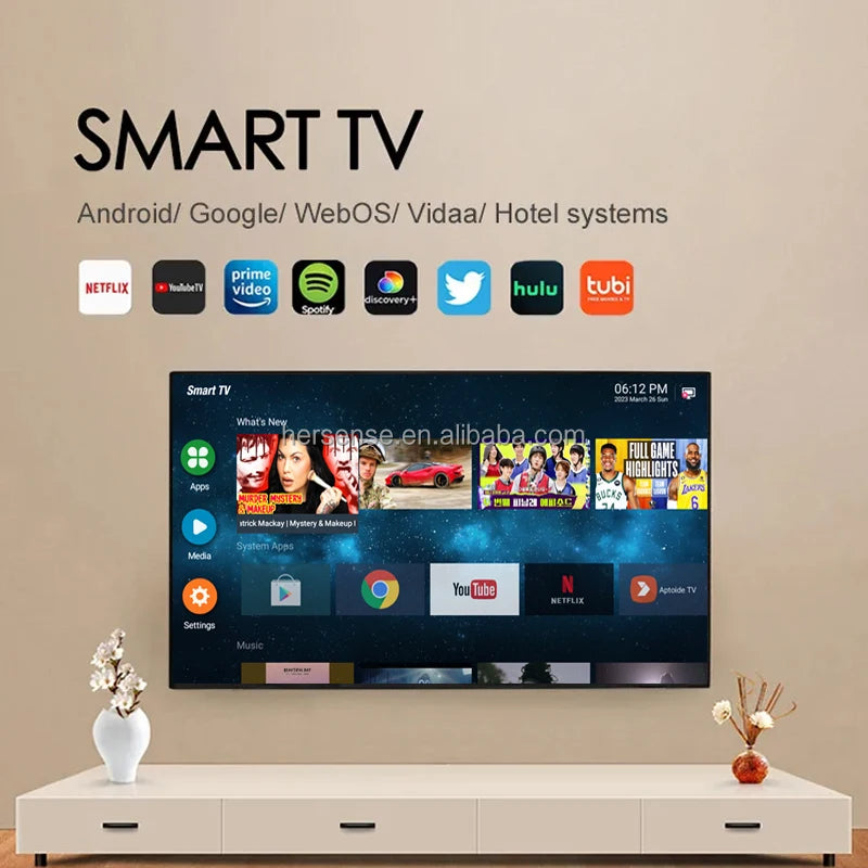 Téléviseur intelligent Android OLED noir de 100 pouces pour salle de bain, grand format, Skyworth