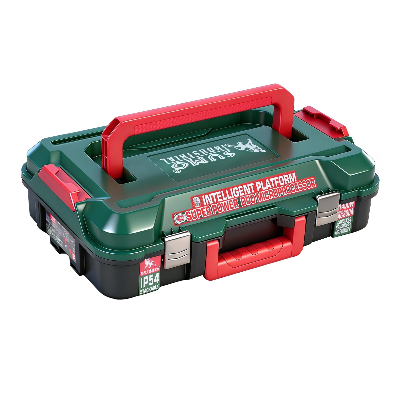 Meuleuse d'angle sans fil SUMO INDUSTRIAL 21 V 1400 W, sans balais, pour travaux intensifs, batterie lithium 4,0 Ah, meulage et découpe des métaux