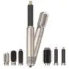 Sèche-cheveux ionique de luxe 1000 W avec brosse à air chaud 6 en 1 pour cheveux fins et épais, séchage rapide et 6 embouts inclus.