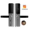 Serrure numérique moderne Tuya Wi-Fi biométrique intelligente avec télécommande, serrure à empreinte numérique et mot de passe, couleur argent, TTLock Bluetooth, serrure pour porte en bois
