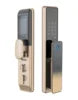 Serrure de porte biométrique numérique UIELOCK QB40 avec reconnaissance faciale et veines de la paume, empreinte numérique et connexion Wi-Fi Tuya, caméra et sonnette intégrées.
