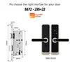 Serrure de porte numérique intelligente Tediton OEM Smart Home Tuya TTlock avec sonnette et application de contrôle Wi-Fi