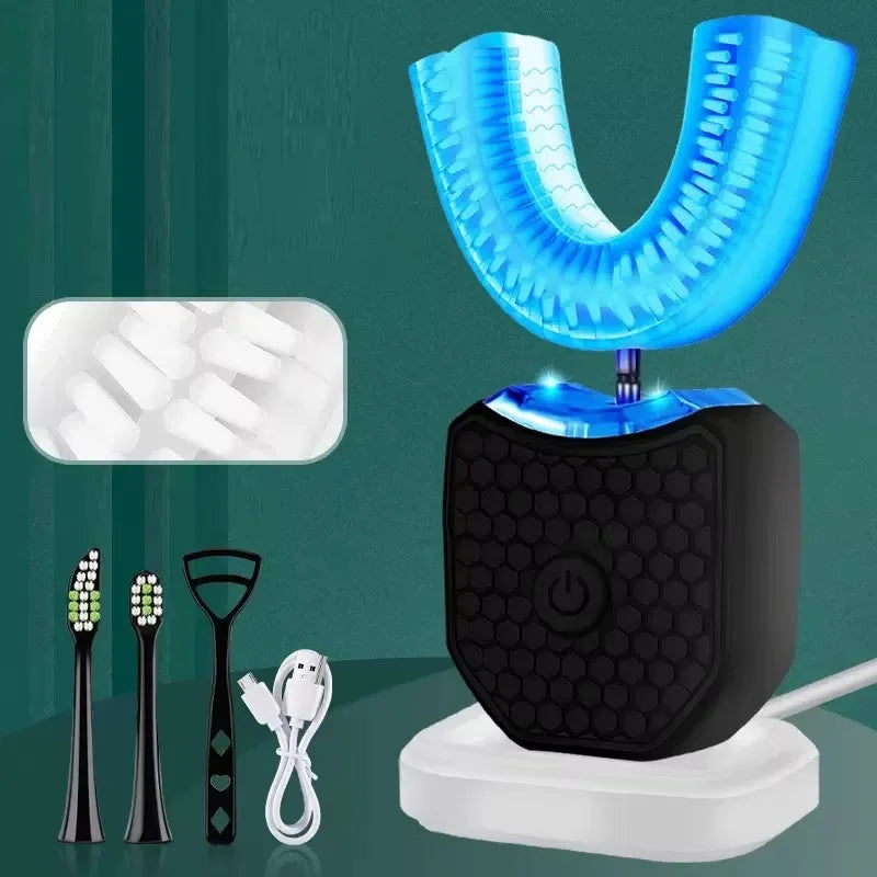 Brosse à dents sonique Jingpeng JP-1526, IPX7, OLED, Type-C, 4 modes, silicone, pliable