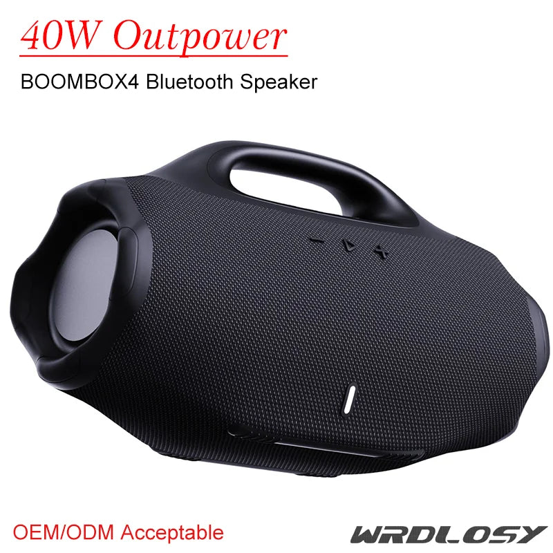 Boombox Portable X4 – 40W, apparemment, Poignée Transport, Bluetooth & Outdoor Sport