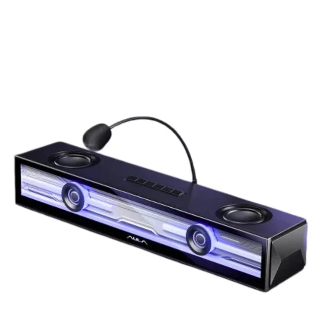 Enceinte PC AULA GS8 – Surround 7.1, LED RGB, Haute Résolution & Rechargeable