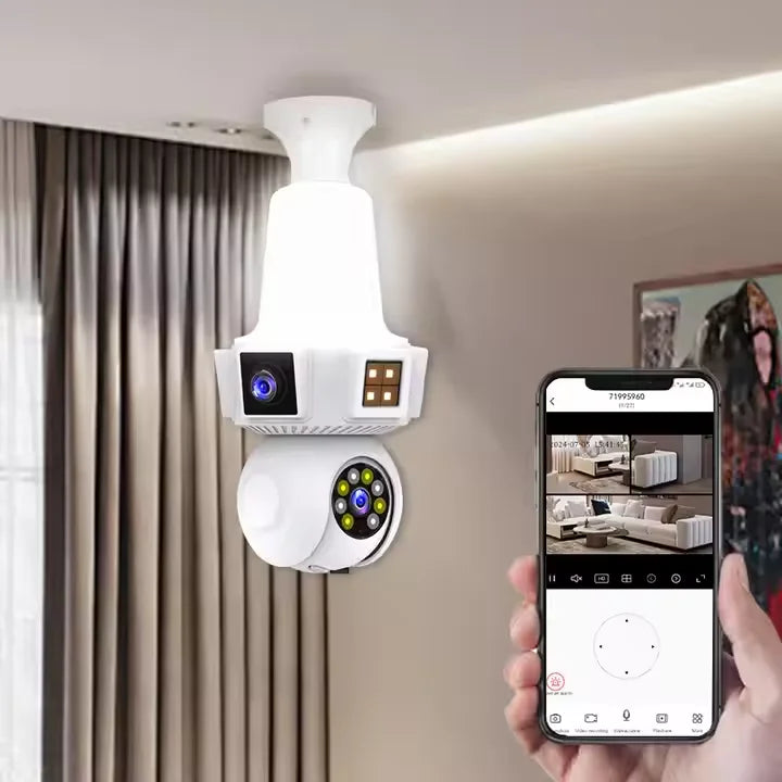 Caméra de Surveillance Wi-Fi 3 Objectifs | Vision Nocturne IR, Mini Caméra IP et Contrôle à Distance