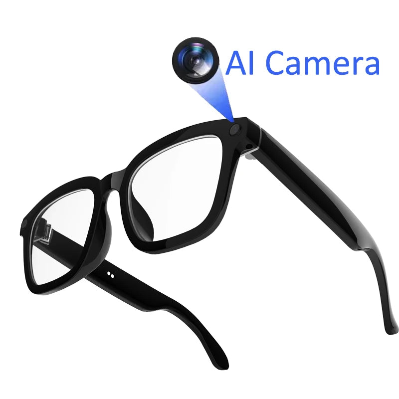 Lunettes Audio IA Traducteur – Caméra 4K/1080P, Bluetooth, Tactile & IPX4 | Mode