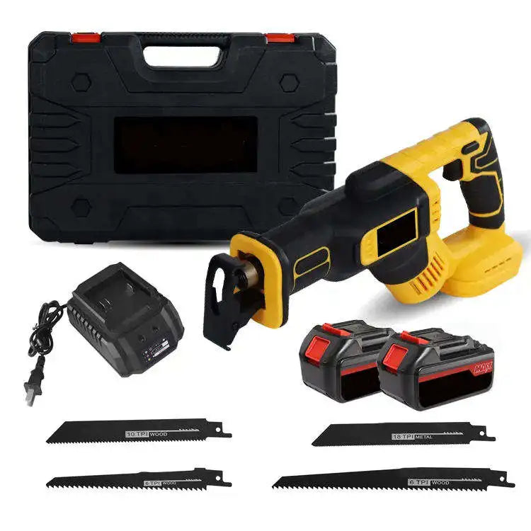 Scie sabre sans fil à batterie lithium 21 V, vitesse réglable, pour petits outils électriques d'exploitation forestière extérieure