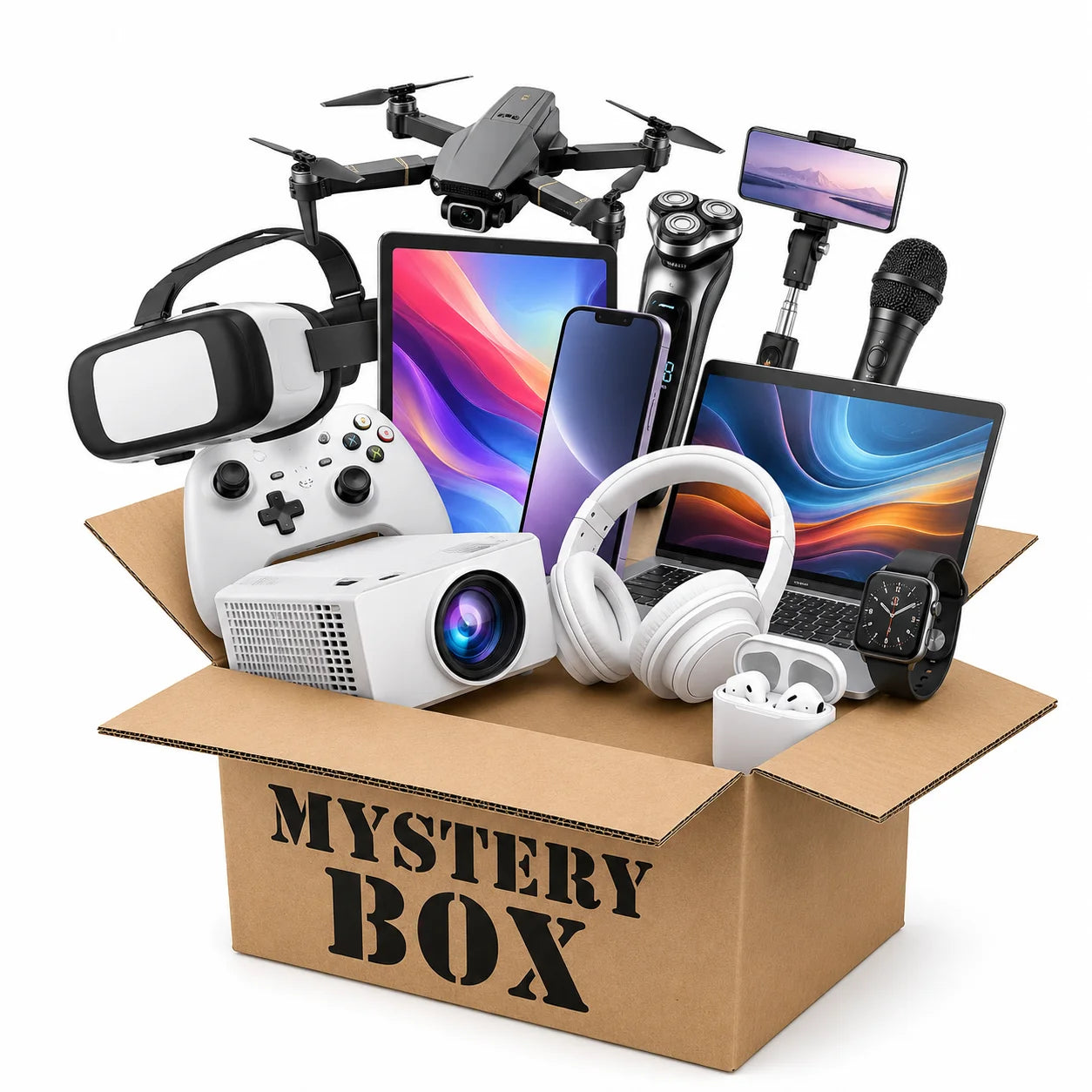 Box Mystère – Smart TV 55" LED + Électronique en gros – Dropship & Revendeur accepté