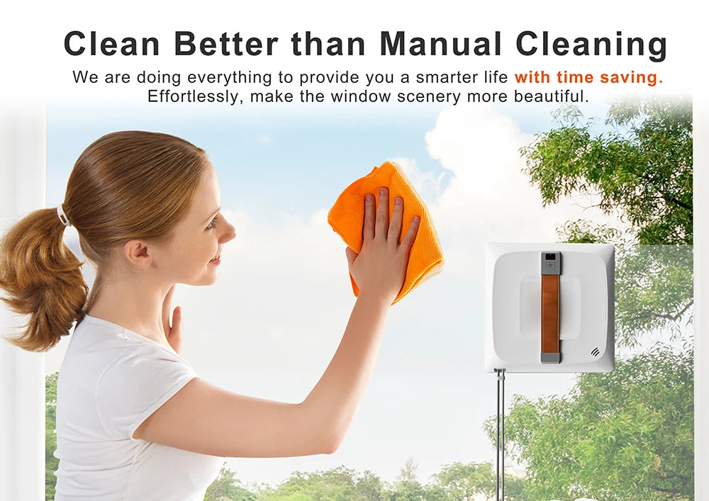 Robot nettoyeur de vitres TRANSTAR WA9 PRO, 2800 Pa, 72 W, contrôle via application, autonomie 60 min