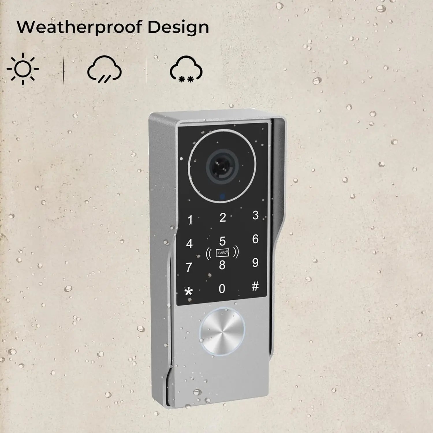 KW07 Tuya 1080P Moniteur tactile 7/10 pouces Déverrouillage par empreinte numérique Interphone vidéo Système de sécurité pour villa et maison