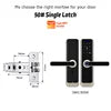 Serrure de porte numérique intelligente Tediton OEM Smart Home Tuya TTlock avec sonnette et application de contrôle Wi-Fi