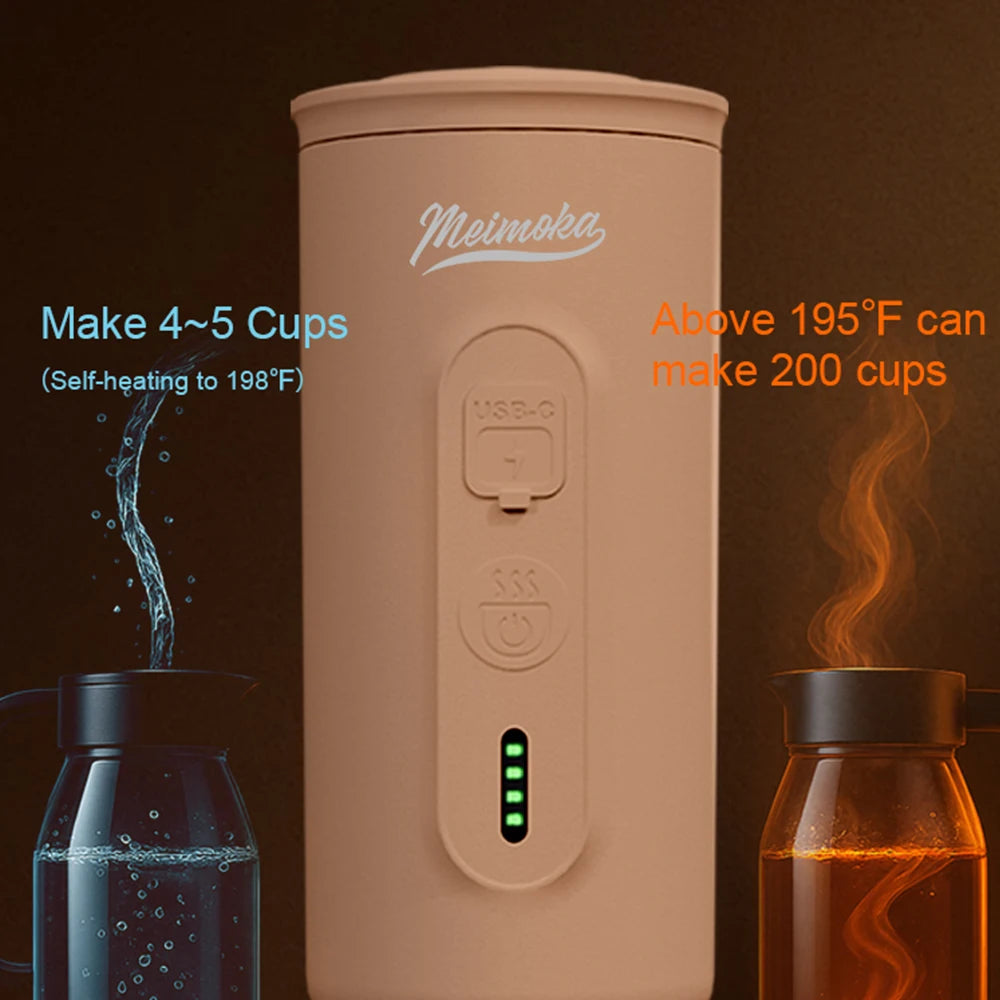 Cafetière Expresso Portable 20 Bars | Machine à Café Électrique pour Camping, Camping-Car et Déplacements