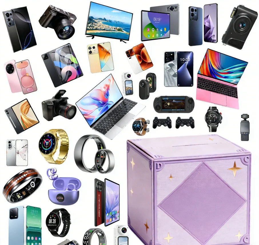 Box Mystère Tech 100% Surprise – Électronique 3C, Gaming 5G, Grande Blind Box