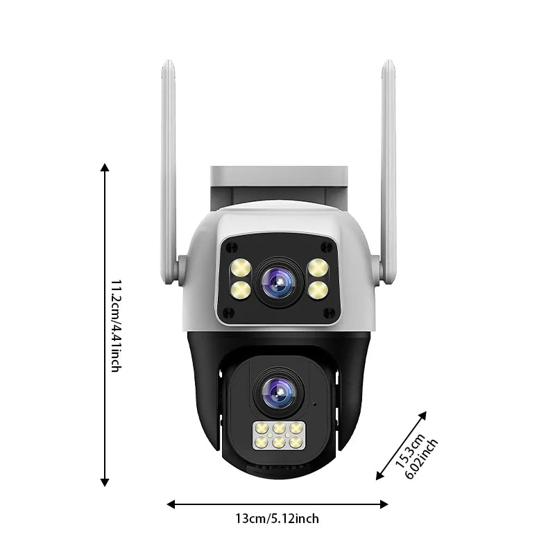 Caméra de Surveillance V380 4G | PTZ, Double Objectif, Vision Nocturne et Accès Smartphone Wi-Fi