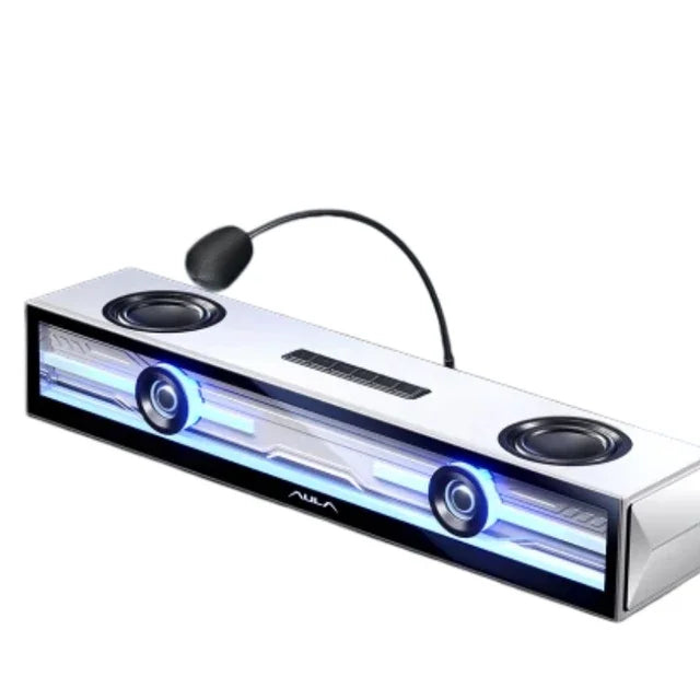 Enceinte PC AULA GS8 – Surround 7.1, LED RGB, Haute Résolution & Rechargeable