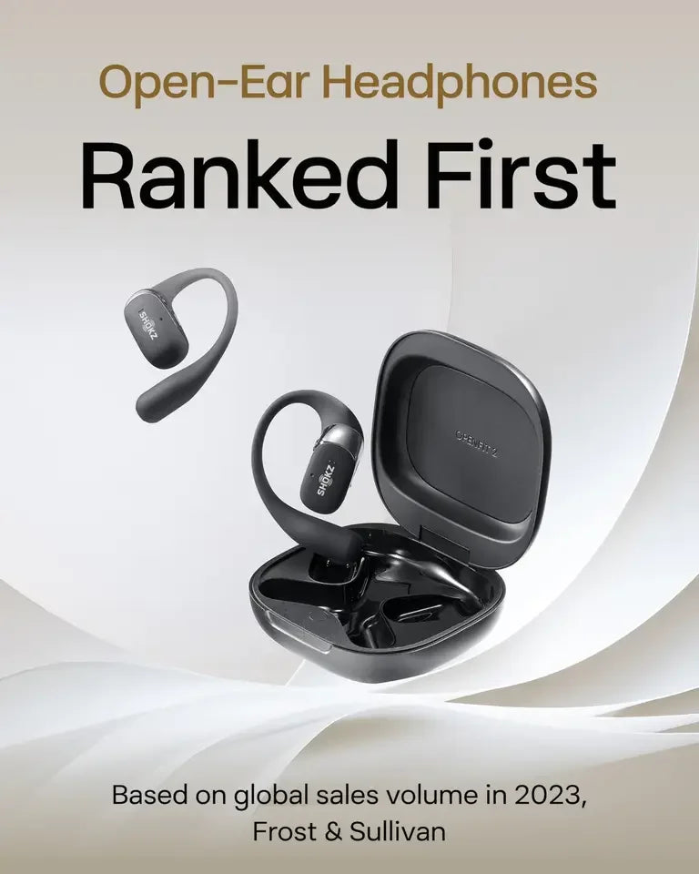 Écouteurs Open-Ear SHOKZ OpenFit 2 – Bluetooth, LED, Micro & Crochet Confortable