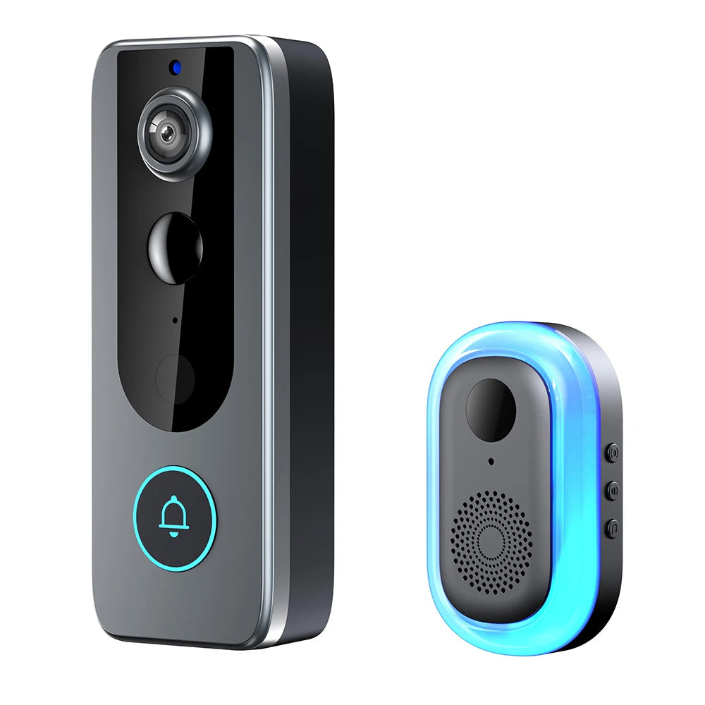 Nouvelle sonnette vidéo Tuya avec détection de mouvement, sans fil, Wi-Fi, Full HD 1080p et batterie intégrée de 4000 mAh.