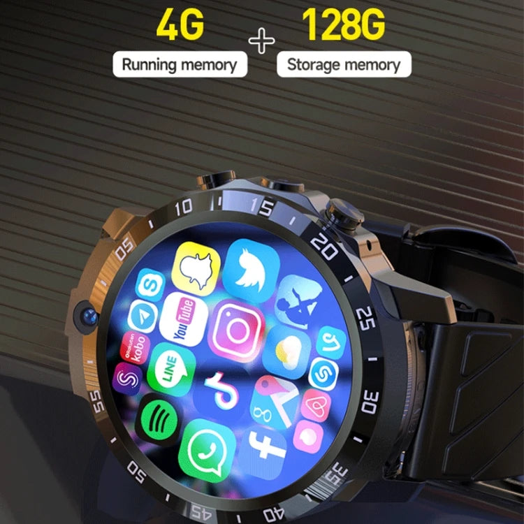 Montre connectée MT27 4G – Android 8.1, 4 Go + 64 Go, GPS, IP67 et bracelet en cuir