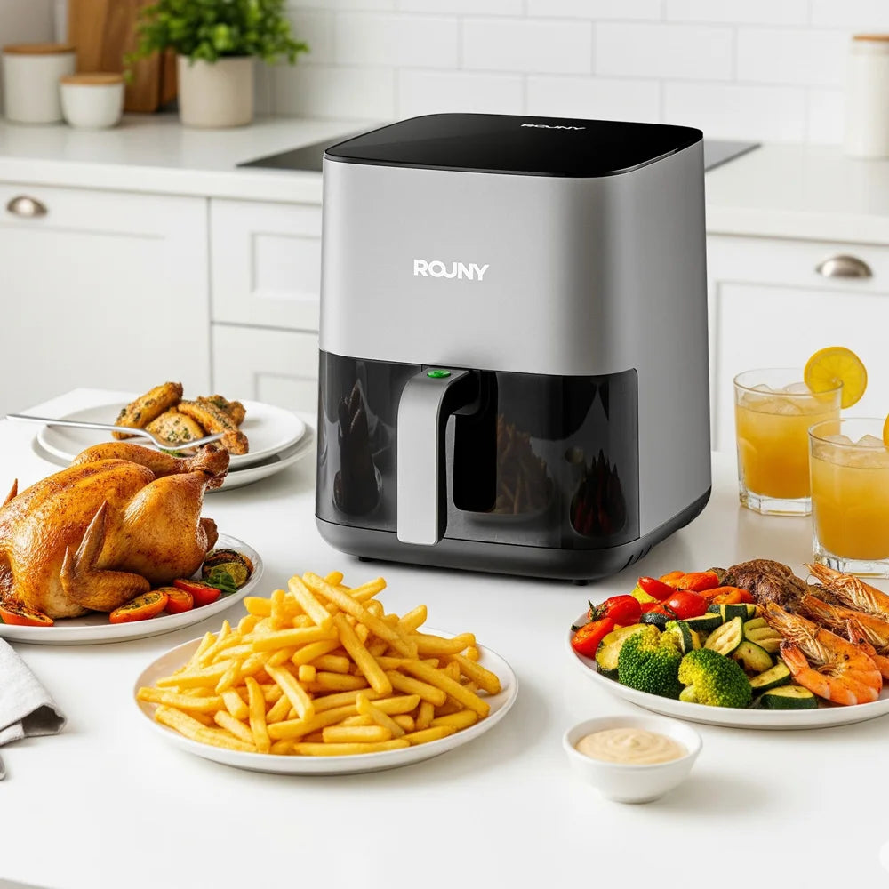 Air Fryer 5 L Intelligent | Écran Tactile, 8 Modes de Cuisson, Hublot et 1450 W