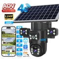 Caméra solaire PTZ 4G AOV Q1, 12 MP, IP65, audio bidirectionnel, Eseecloud, enregistrement 24/7