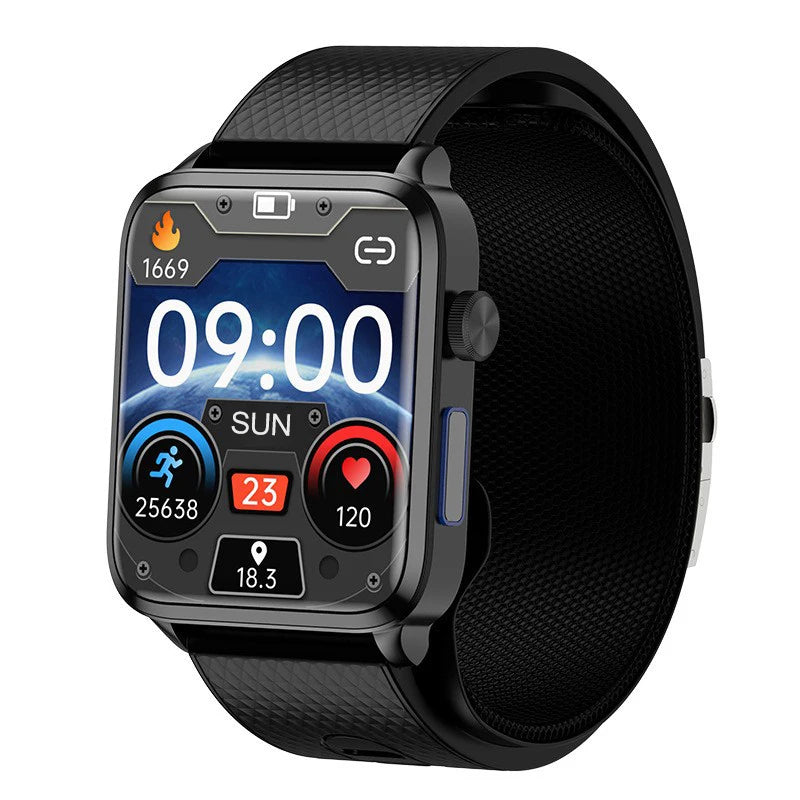 Montre Senior Air Pump 2025 – Tensiomètre Médical, Vocal, SpO2 & Personnalisable