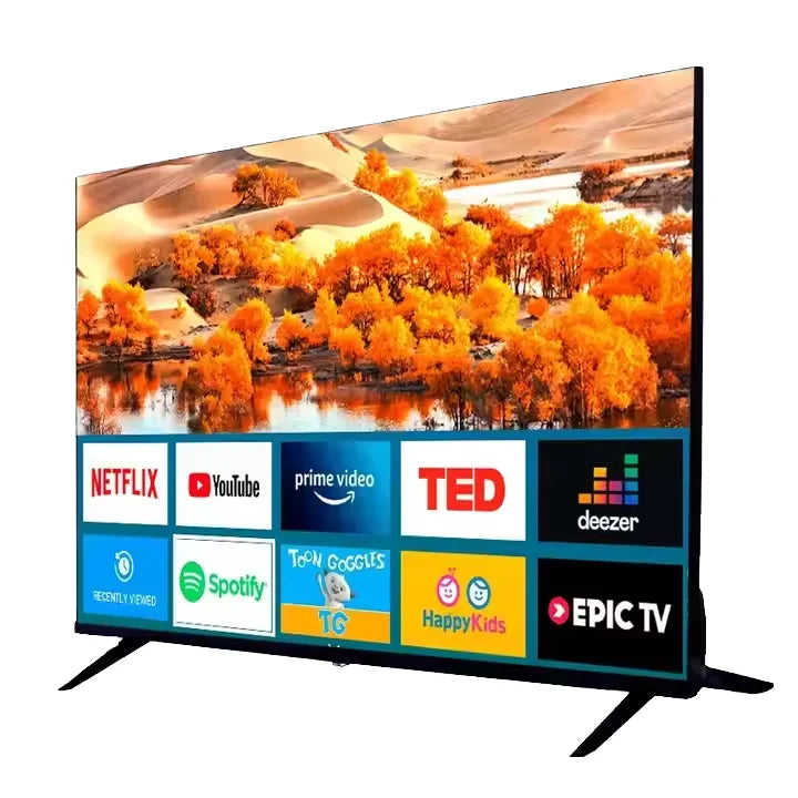 Téléviseur intelligent Android LED LCD 55 pouces pour hôtels, 4K HDTV, avec interface LAN et rétroéclairage LED.
