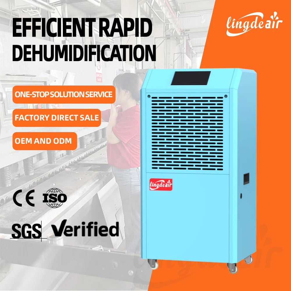 Déshumidificateur à dessiccation professionnel | Personnalisé pour entrepôt/atelier/chambre froide | Élimination de l'humidité haute efficacité
