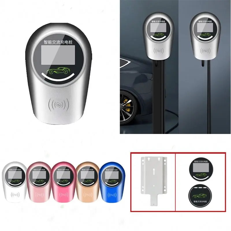 Borne de recharge commerciale ZHK pour véhicules électriques (CA) avec application multifonctionnelle, bouton RFID et chargeur triphasé 44 kW 400 V.