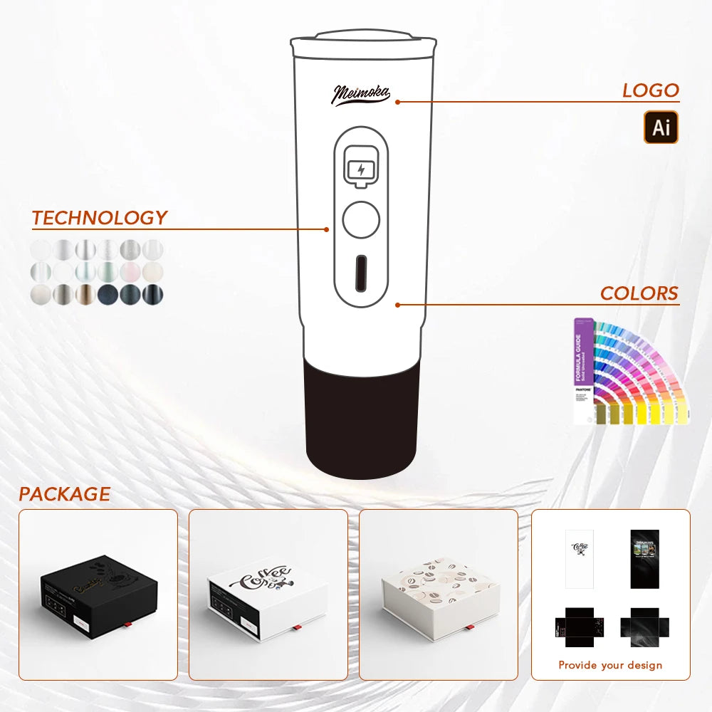 Cafetière Expresso Portable Maywaysky | 3-en-1, 20 Bars, Rechargeable USB pour Camping et Déplacements
