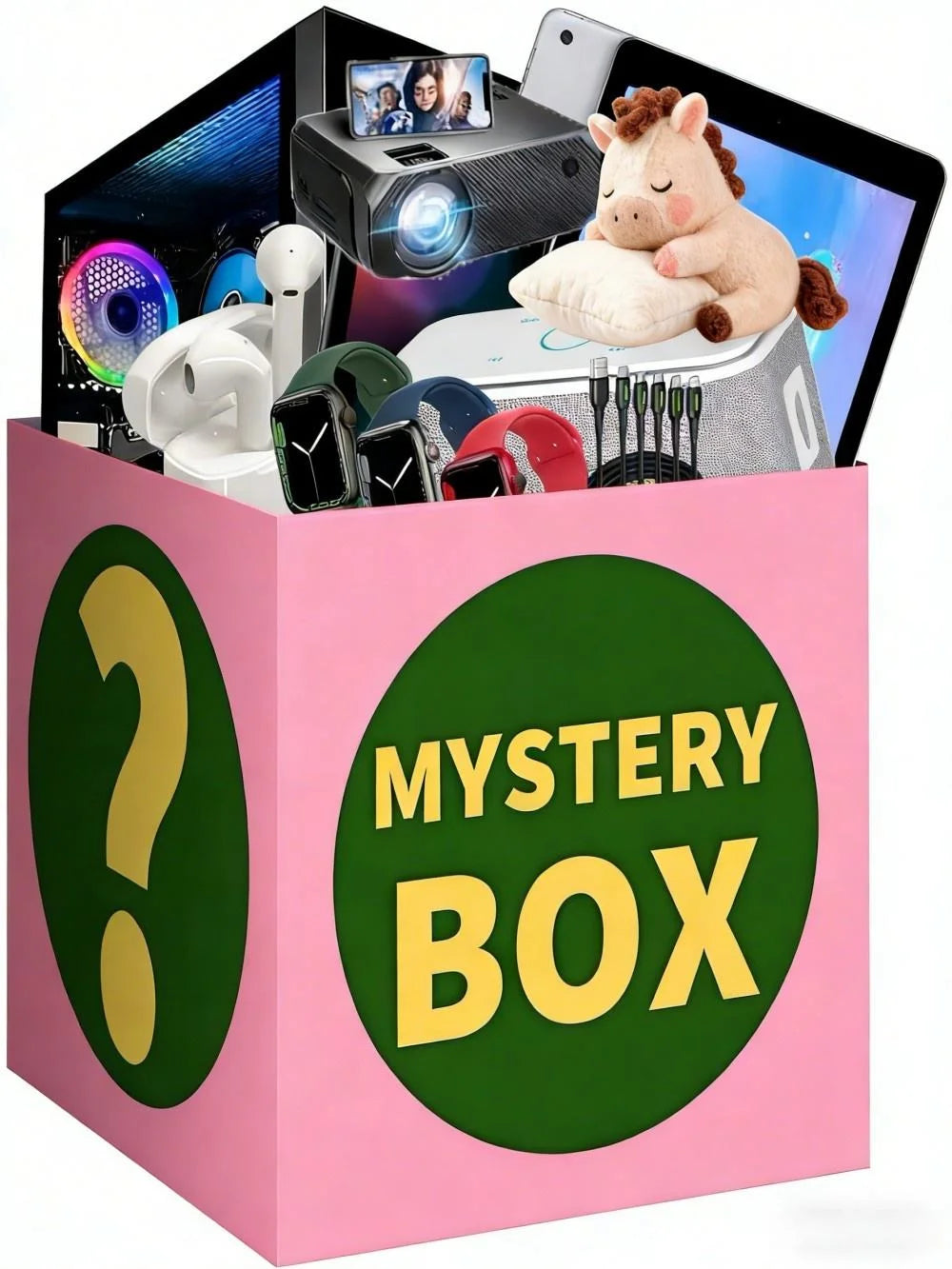 Coffret Mystère Basic 2026 – 1 à 3 Appareils : Montre, Écouteurs, Drône Surprise