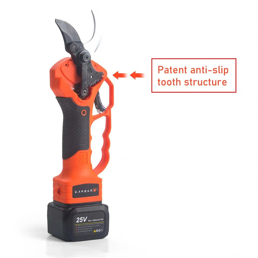 Sécateur électrique à rallonge de 40 mm, portée jusqu'à 3 m, sans fil, alimenté par batterie 25 V.