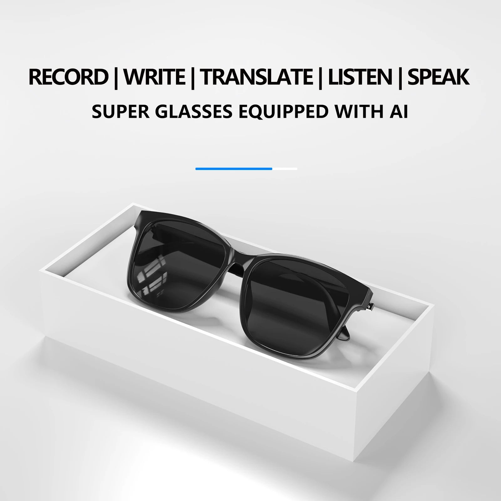 Lunettes Traducteur IA – Interprétation Simultanée, Bluetooth 5.4, Audio & Communication