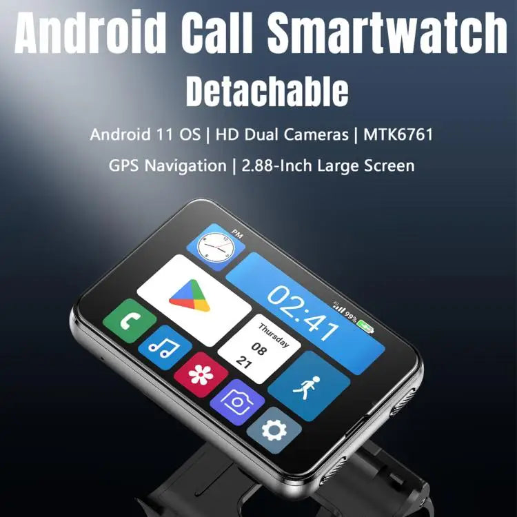 Montre Connectée 4G S999 – Android 11, 4Go+64Go, Déverrouillage Facial & Double Caméra