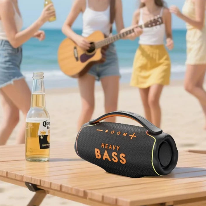 Enceinte Portable BASS-16 – 30 W, IPX5, Bluetooth 5.3, RGB et carte TF | Extérieur