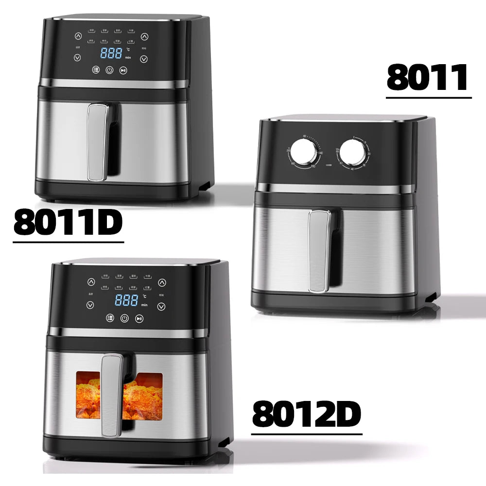 Air Fryer 9 L Numérique | Écran Tactile, Chauffe Rapide 1350 W, Hublot et Cuisson Sans Huile