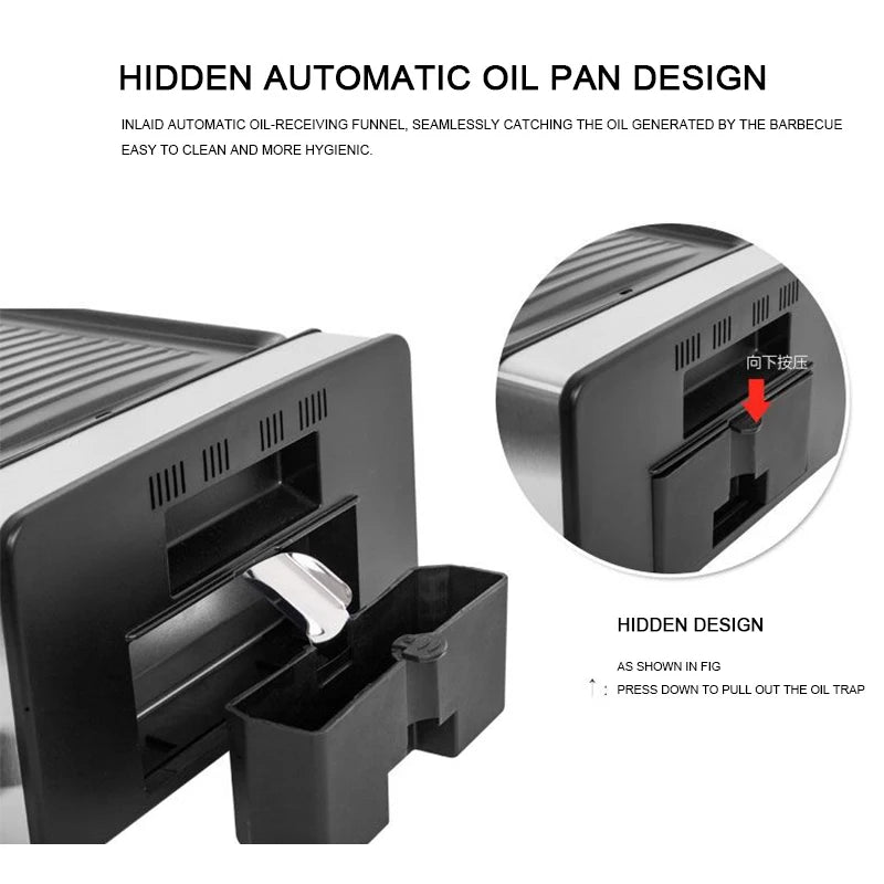 Barbecue électrique automatique sans fumée
